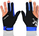 海外輸入品 ビリヤード Man Woman Elastic 3 Fingers Show Gloves for Billiard Shooters Carom Pool Snooker Cue Sport - Wear on The Right or Left Hand 1PCS (Blue, M)海外輸入品 ビリヤード