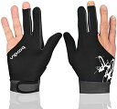海外輸入品 ビリヤード Man Woman Elastic 3 Fingers Show Gloves for Billiard Shooters Carom ...