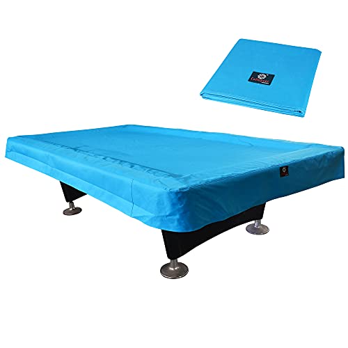 ͢ ӥ䡼 7/8/9FT Heavy Duty 600D Polyester Canvas Billiard Pool Table Cover(7 Colors Available) (Sky Blue, 9-Foot)͢ ӥ䡼