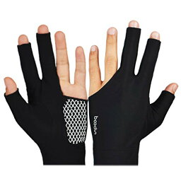 海外輸入品 ビリヤード Milisten 1PC Elastic 3 Fingers Show Glove for Billiard Shooters Carom Pool Snooker Cue Sport Wear on The Right or Left Hand (Black) Size M海外輸入品 ビリヤード