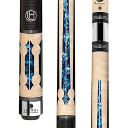 海外輸入品 ビリヤード Lucasi Hybrid LHC97 Natural Birds-Eye Maple with Blue Crushed Velvet Inlays Technology Cue, 20-Ounce海外輸入品 ビリヤード