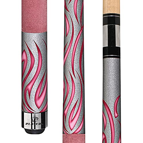 ͢ ӥ䡼 Players Flirt F-2780 Orion Silver Kandy with Pink Tribal Flames Cue, 18.5-Ounce͢ ӥ䡼