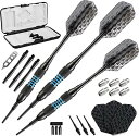 海外輸入品 ダーツ Viper Bobcat Adjustable Weight Soft Tip Darts with Storage/Travel Case: Black Coated Brass, Blue Rings, 16-19 Grams海外輸入品 ダーツ