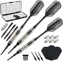 海外輸入品 ダーツ Viper Bobcat Adjustable Weight Soft Tip Darts with Storage/Travel Case: Nickel Silver Plated, Black Rings, 16-18 Grams海外輸入品 ダーツ