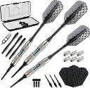 海外輸入品 ダーツ Viper Bobcat Adjustable Weight Soft Tip Darts with Storage/Travel Case: Nickel Silver Plated, Light Blue Rings, 16-18 Grams海外輸入品 ダーツ