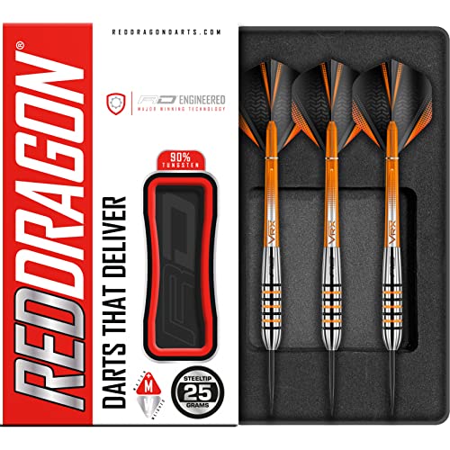 海外輸入品 ダーツ RED DRAGON Amberjack 15: 25g Tungsten Darts Set with Flights and Shafts (Stems)海外輸入品 ダーツ