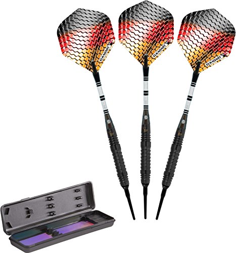 海外輸入品 ダーツ Elkadart Titanium 90% Tungsten Soft Tip Darts with Storage/Travel Case, Black, 16 Grams,One Size海外輸入品 ダーツ