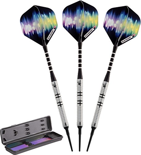 海外輸入品 ダーツ Elkadart Ultra Sonic 80% Tungsten Soft Tip Darts with Storage/Travel Case 18 Grams Black海外輸入品 ダーツ