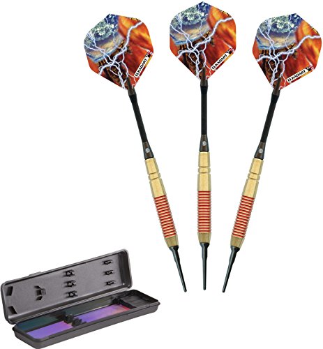 海外輸入品 ダーツ Elkadart Storm Soft Tip Darts with Storage/Travel Case, Red Rings, 16 Grams海外輸入品 ダーツ