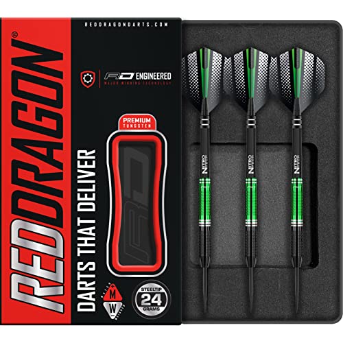 海外輸入品 ダーツ RED DRAGON Razor Edge ZX-2 24g Tungsten Darts Set with Flights and Stems海外輸入品 ダーツ