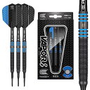 海外輸入品 ダーツ TARGET Darts Vapor 8 Black 80% Tungsten Soft Tip Darts Set, Blue 18G |...
