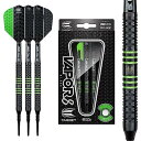 海外輸入品 ダーツ Target Darts Vapor 8 Black 80% Tungsten Soft Tip Darts Set, Green 18G,...