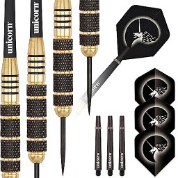 海外輸入品 ダーツ Unicorn Core Plus Win Darts - Black/Gold Set of 3-23 Grams海外輸入品 ダーツ