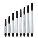 海外輸入品 ダーツ シャフト NineDartOut.us Fit Shaft Carbon White Pearl Normal 4 Pack (Spinni...