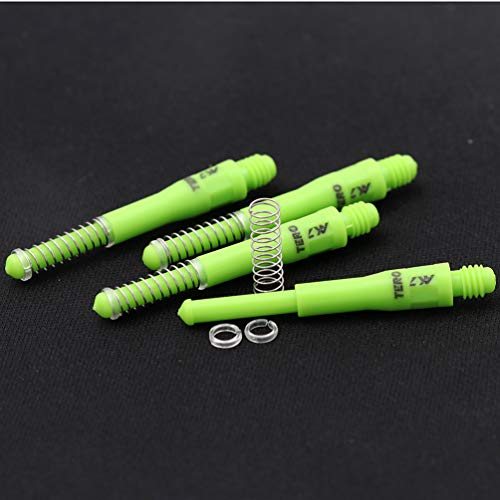 海外輸入品 ダーツ シャフト Black Scorpion Cuesoul TERO AK7 Clear Dart Stems Dart Shafts Built-in Spring Telescopic,Set of 4 pcs-B/D/F/H Size (Green, D)海外輸入品 ダーツ シャフト
