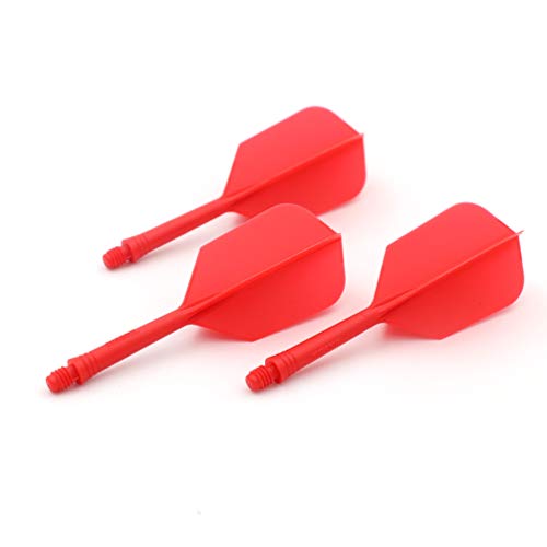 海外輸入品 ダーツ フライト CUESOUL ROST Integrated Dart Shaft and Flights Medium,Red Slim Shape,Set of 3海外輸入品 ダーツ フライト