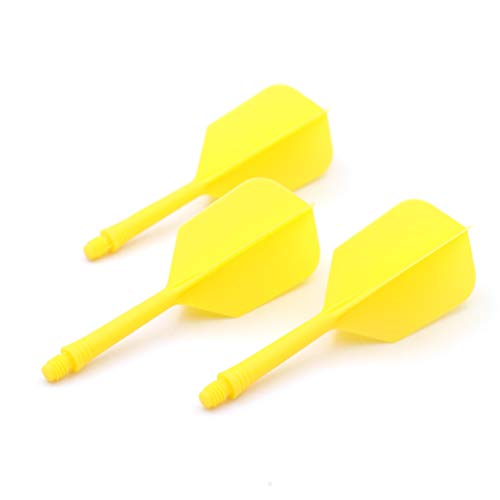 海外輸入品 ダーツ フライト CUESOUL ROST Integrated Dart Shaft and Flights Medium,Yellow Slim Shape,Set of 3海外輸入品 ダーツ フライト