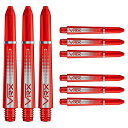 海外輸入品 ダーツ シャフト Red Dragon VRX Medium Shafts - Red - 4 Sets per Pack (12 shafts i...
