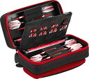 海外輸入品 ダーツ Casemaster by GLD Products Plazma Pro Dart Case Black with Ruby Zipper...