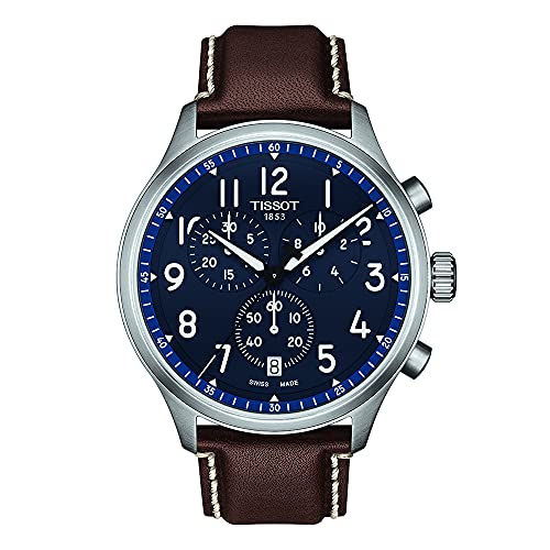 腕時計 ティソ メンズ Tissot Mens Chrono XL Vintage 316L Stainless Steel case Swiss Quartz Watch, Brown, Leather, 22 (T1166171604200)腕時計 ティソ メンズ