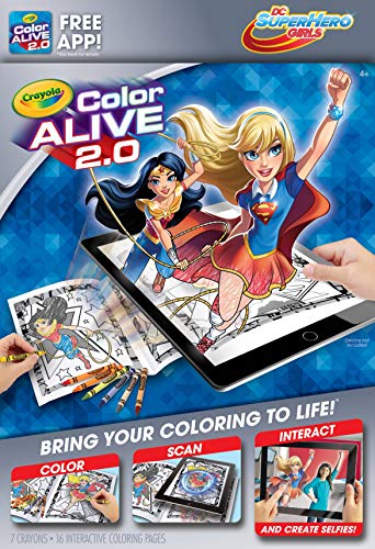 クレヨラ アメリカ 海外輸入 知育玩具 DC Super Hero Girls Crayola Color Alive 2.0 Interactive Coloring Book, Crayons and Mobile App Setクレヨラ アメリカ 海外輸入 知育玩具