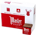 海外輸入品 ビリヤード Master Billiard Pool Chalk, Pack of 12 Cubes, Brown, with Protective...