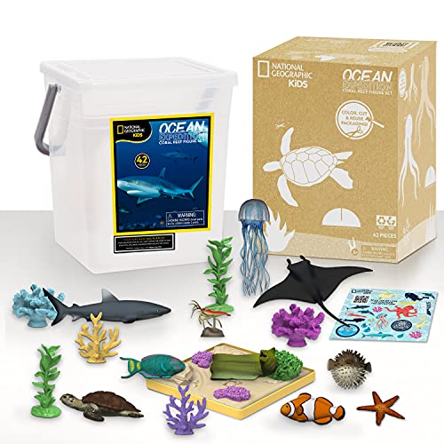 ナショナルジオグラフィック 知育玩具 科学 実験 NATIONAL GEOGRAPHIC National Geographic Kids Tub of Realistic Sea Animal Toy Figures, Recycled Packaging, Storage Container, Kids Toys forナショナルジオグラフィック 知育玩具 科学 実験 NATIONAL GEOGRAPHIC