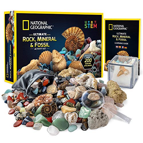 ナショナルジオグラフィック 知育玩具 科学 実験 NATIONAL GEOGRAPHIC NATIONAL GEOGRAPHIC Rock Collection Box for Kids ? 200 Piece Gemstones and Crystals Set Includes Geodes and Real Fosナショナルジオグラフィック 知育玩具 科学 実験 NATIONAL GEOGRAPHIC