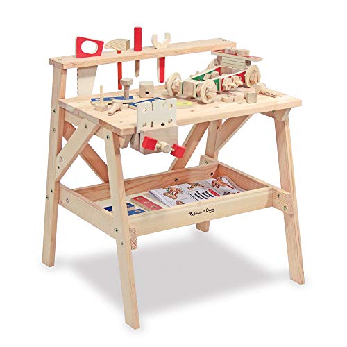 メリッサ&ダグ おもちゃ おままごと ごっこ遊び Melissa & Doug Melissa & Doug Solid Wood Project Workbench Play Building Set - STEAM Toy, Wooden Kids Work Bench, Toy Tool Benchメリッサ&ダグ おもちゃ おままごと ごっこ遊び Melissa & Doug