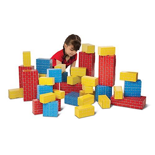 å&  ΰ Melissa &Doug Melissa &Doug Jumbo Extra-Thick Cardboard Building Blocks - 40 Blocks in 3 Sizes, Cardboard Pretend Brick For Buildingå&  ΰ Melissa &Doug