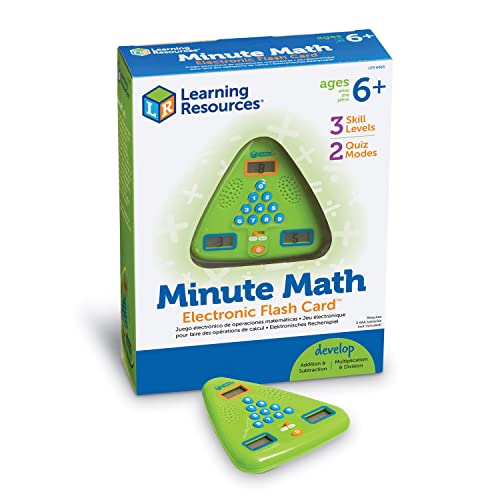知育玩具 パズル ブロック ラーニングリソース LER6965 Learning Resources Minute Math Electronic Flash Card, Homeschool, Early Algebra Skills, 3 Difficulty Levels, Ages 6+知育玩具 パズル ブロック ラーニングリソース LER6965
