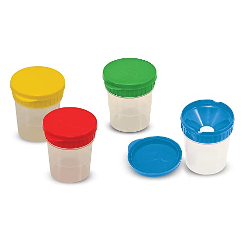 メリッサ ダグ おもちゃ 知育玩具 Melissa Doug Melissa Doug Spill-Proof Paint Cups - 4-Pack, Airtight Seal, Snap Lids - Kid-Safe Reusable No-Spill Paint Cups Storage Containersメリッサ ダグ おもちゃ 知育玩具 Melissa Doug