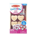 メリッサ ダグ おもちゃ 知育玩具 Melissa Doug Melissa Doug Created by Me Wooden Heart Magnets Craft Kit (4 Designs, 4 Paints, Stickers, Glitter Glue) 8.75 x 5メリッサ ダグ おもちゃ 知育玩具 Melissa Doug