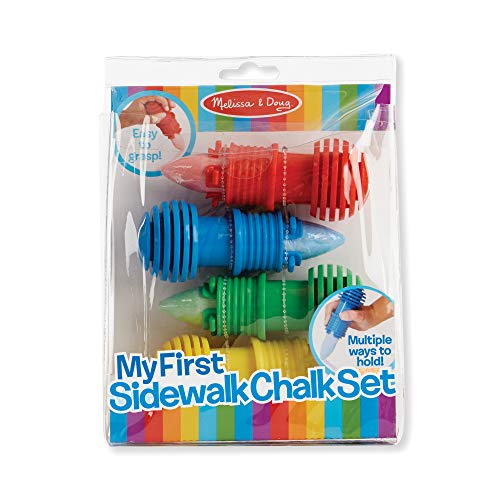 メリッサ ダグ おもちゃ 知育玩具 Melissa Doug Melissa Doug My First Sidewalk Chalk Set With Holders - 4 Chalk Sticks and 4 Holdersメリッサ ダグ おもちゃ 知育玩具 Melissa Doug