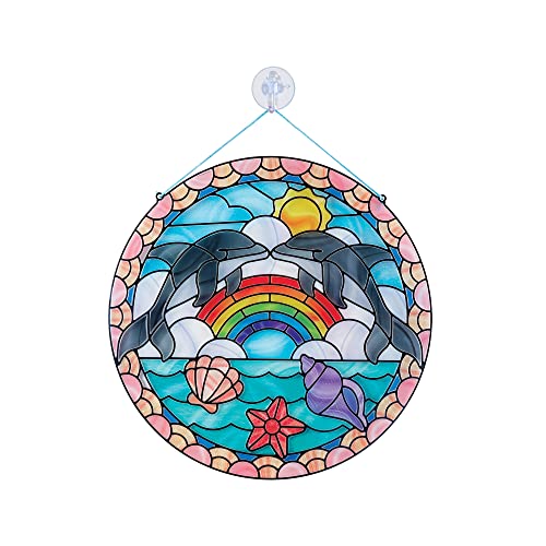 メリッサ&ダグ おもちゃ 知育玩具 Melissa & Doug Melissa & Doug Stained Glass Made Easy Craft Kit: Dolphins - 180+ Stickers , Ocean Animals Crafts For Kids Ages 5+メリッサ&ダグ おもちゃ 知育玩具 Melissa & Doug