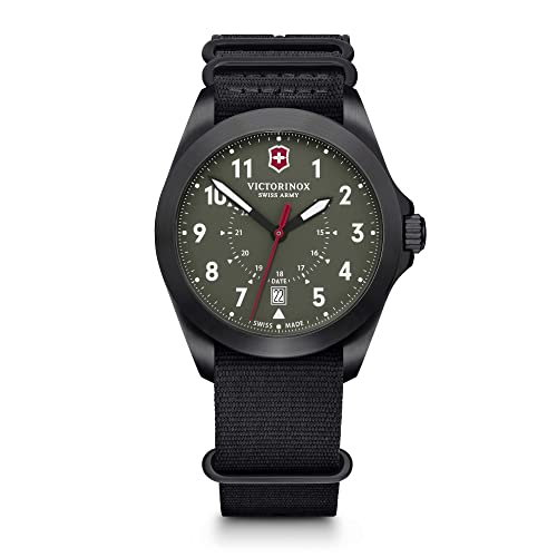 腕時計 ビクトリノックス スイス メンズ Victorinox Alliance Swiss Army Heritage Analog Watch with Green Dial and Black Fabric Strap - Timeless Wristwatch腕時計 ビクトリノックス スイス メンズ