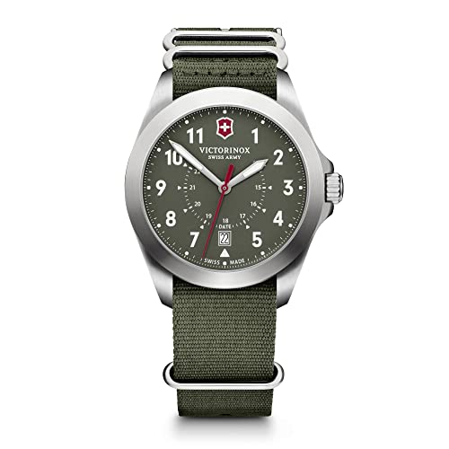 ビクトリノックス 腕時計（メンズ） 腕時計 ビクトリノックス スイス メンズ Victorinox Alliance Swiss Army Heritage Analog Watch with Green Dial and Green Fabric Strap - Timeless Wristwatch腕時計 ビクトリノックス スイス メンズ