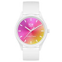 腕時計 アイスウォッチ レディース かわいい Ice-Watch - ICE Solar Power Sunset - Women's Wristwatch with Silicon Strap, White, Small (36 mm), Strip腕時計 アイスウォッチ レディース かわいい