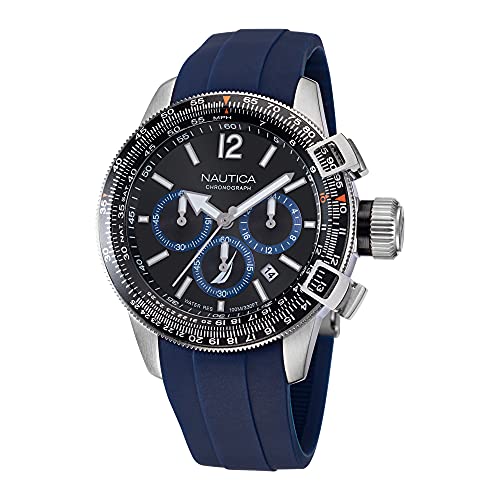 腕時計 ノーティカ メンズ Nautica Men's NAPBFF101 BFC Grey/Black/Blue Silicone Strap Watch腕時計 ノーティカ メンズ
