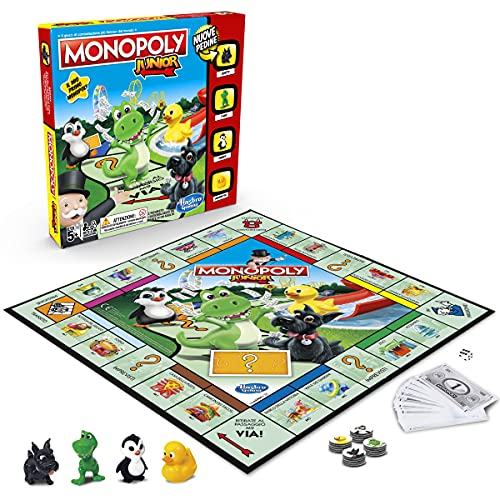 ボードゲーム 英語 アメリカ 海外ゲーム Hasbro Gaming Monopoly - Junior, Edition for Children, Italian Version Amazon Exclusiveボードゲーム 英語 アメリカ 海外ゲーム