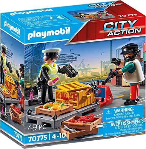 プレイモービル ブロック 組み立て 知育玩具 ドイツ Playmobil 70775 City Action Cargo Customs Check, Fun Imaginative Role-Play, PlaySets Suitable for Children Ages 4+プレイモービル ブロック 組み立て 知育玩具 ドイツ
