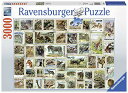 ジグソーバズル 海外製 3000ピース 動物の切手 サイズ約121x80センチ ペット・動物 Ravensburger