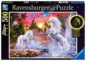 ジグソーパズル 海外製 500ピース 川辺のユニコーン Star LINE 約50x36センチ 絵画・アート Ravensburger