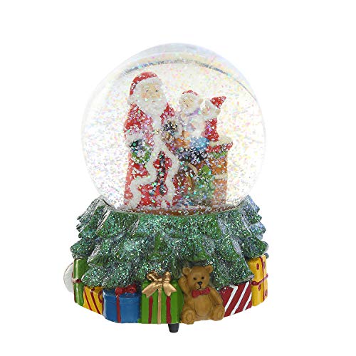 スノーグローブ 雪 置物 インテリア 海外モデル Christmas Glass Snow Globe Polystone Musical Water Globe with Music for Holiday Decoration, Santa Claus and Snowmanスノーグローブ 雪 置物 インテリア 海外モデル