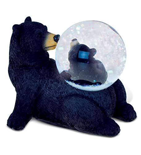スノーグローブ 雪 置物 インテリア 海外モデル COTA Global Black Bear Snow Globe - Wildlife Animal Water Globe Figurine with Sparkling Glitter, Zoo Collectible Novelty Ornament for Home Decor, for Birthdays,スノーグローブ 雪 置物 インテリア 海外モデル