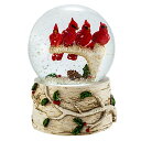 スノーグローブ 雪 置物 インテリア 海外モデル Kurt S. Adler J3261 100mm Wind-Up Musical Cardinals on ...