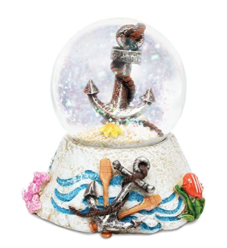 スノーグローブ 雪 置物 インテリア 海外モデル COTA Global Anchor Stone Snow Globe - Sparkly Water Globe Figurine with Sparkling Glitter, Collectible Novelty Ornament for Home Decor, for Birthdays, Christmasスノーグローブ 雪 置物 インテリア 海外モデル