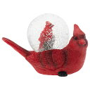 スノーグローブ 雪 置物 インテリア 海外モデル Elanze Designs Mommy Red Cardinal and Baby Magical Whim...