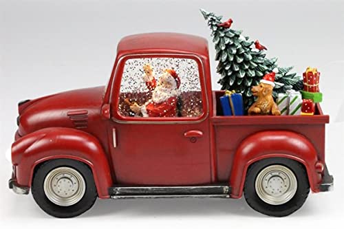 スノーグローブ 雪 置物 インテリア 海外モデル 【送料無料】Antique Truck Snow Globe with Santa, Dog, and Tree - 11 Inchesスノーグローブ 雪 置物 インテリア 海外モデル