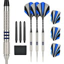 海外輸入品 ダーツ LinkVisions 24g 90%/80% Tungsten Professional Steel Tip Darts Set Poin...